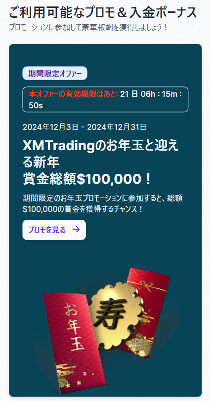 XM季節のキャンペーン案内モバイル版