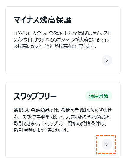 exnessスワップフリー確認ボタン