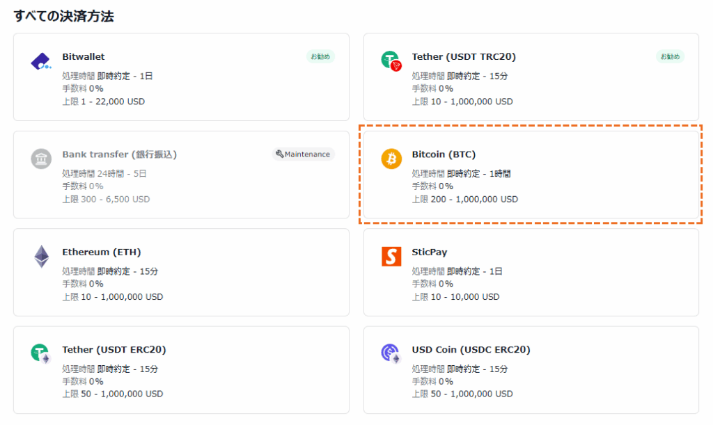 exness bitcoin出金選択