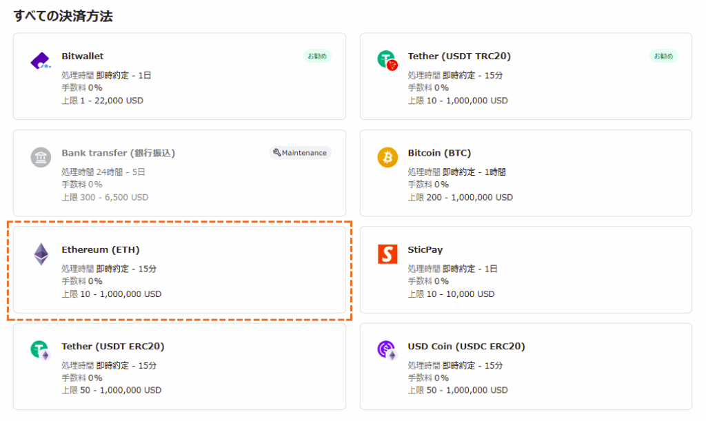 exness ethereum出金選択